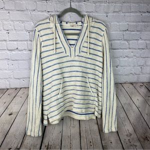 Faherty Womens Size Small Striped Hoodie Pullover Poncho EUC